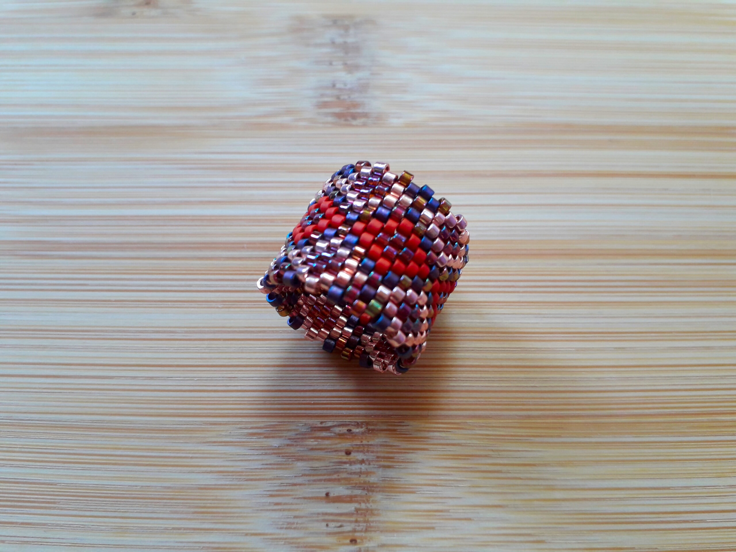 Bague massaï sienne et cuivre