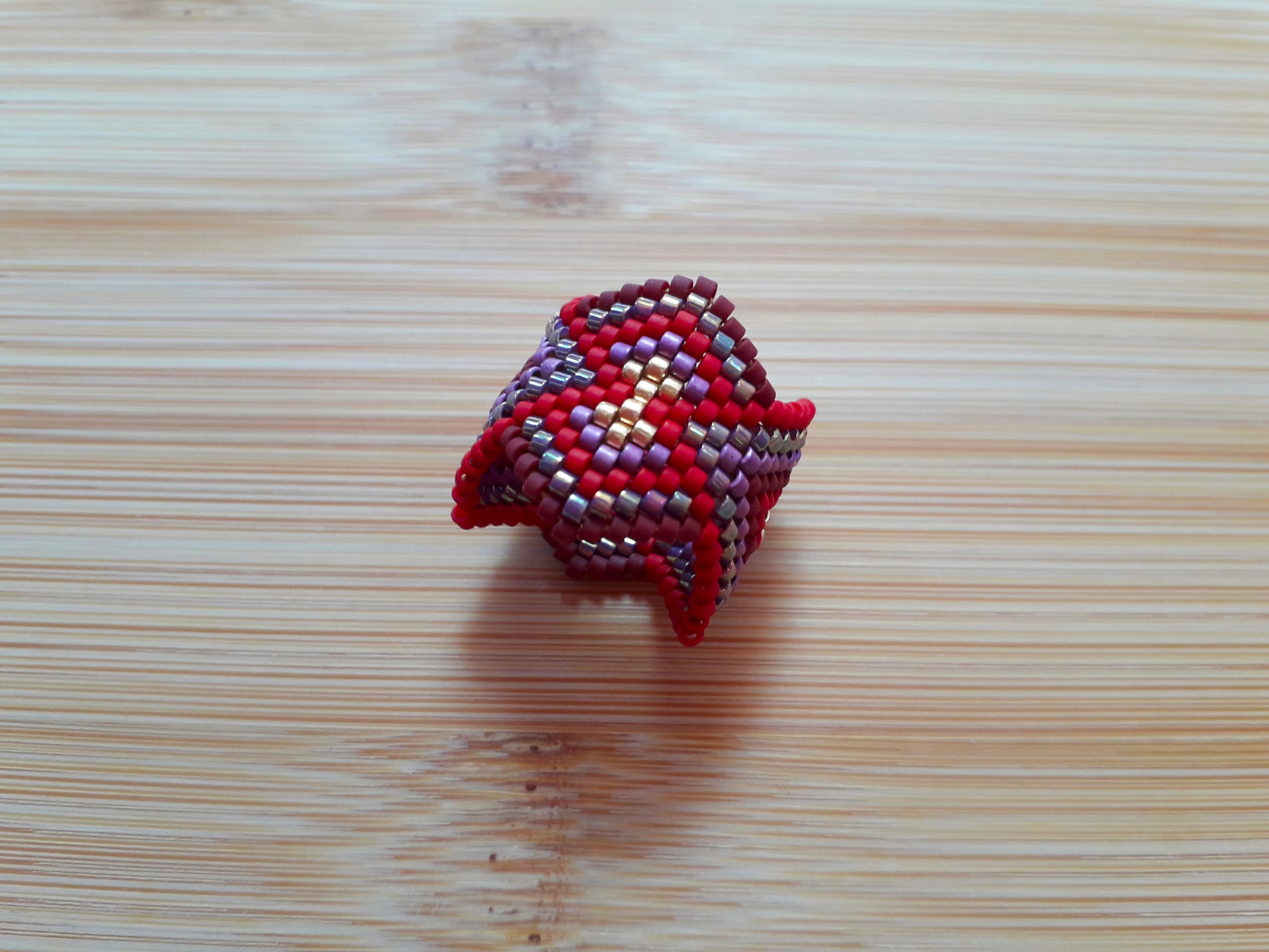 Bague inca prune et or