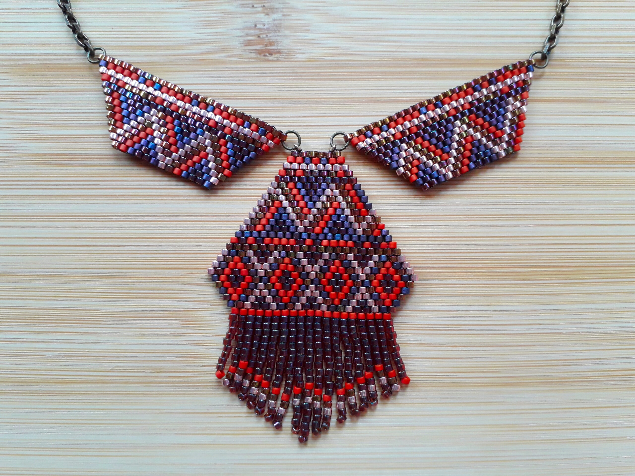 Collier massaï sienne et cuivre