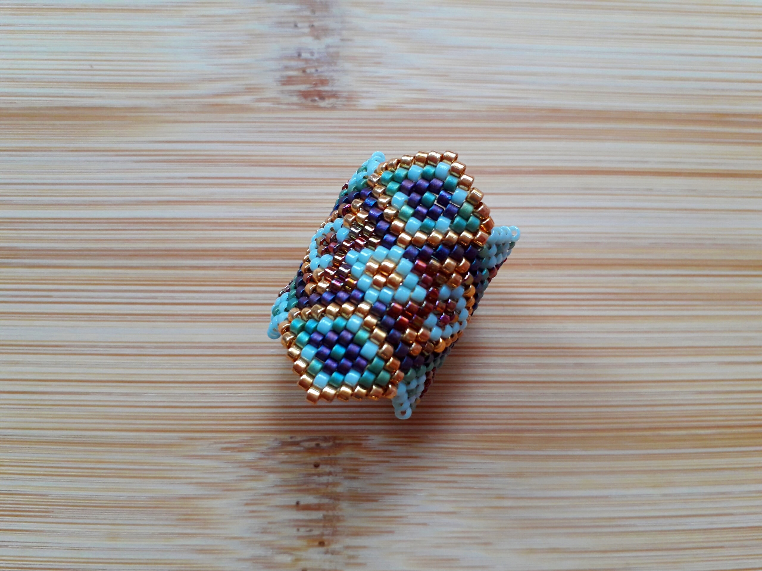 Bague navajo malachite et prune
