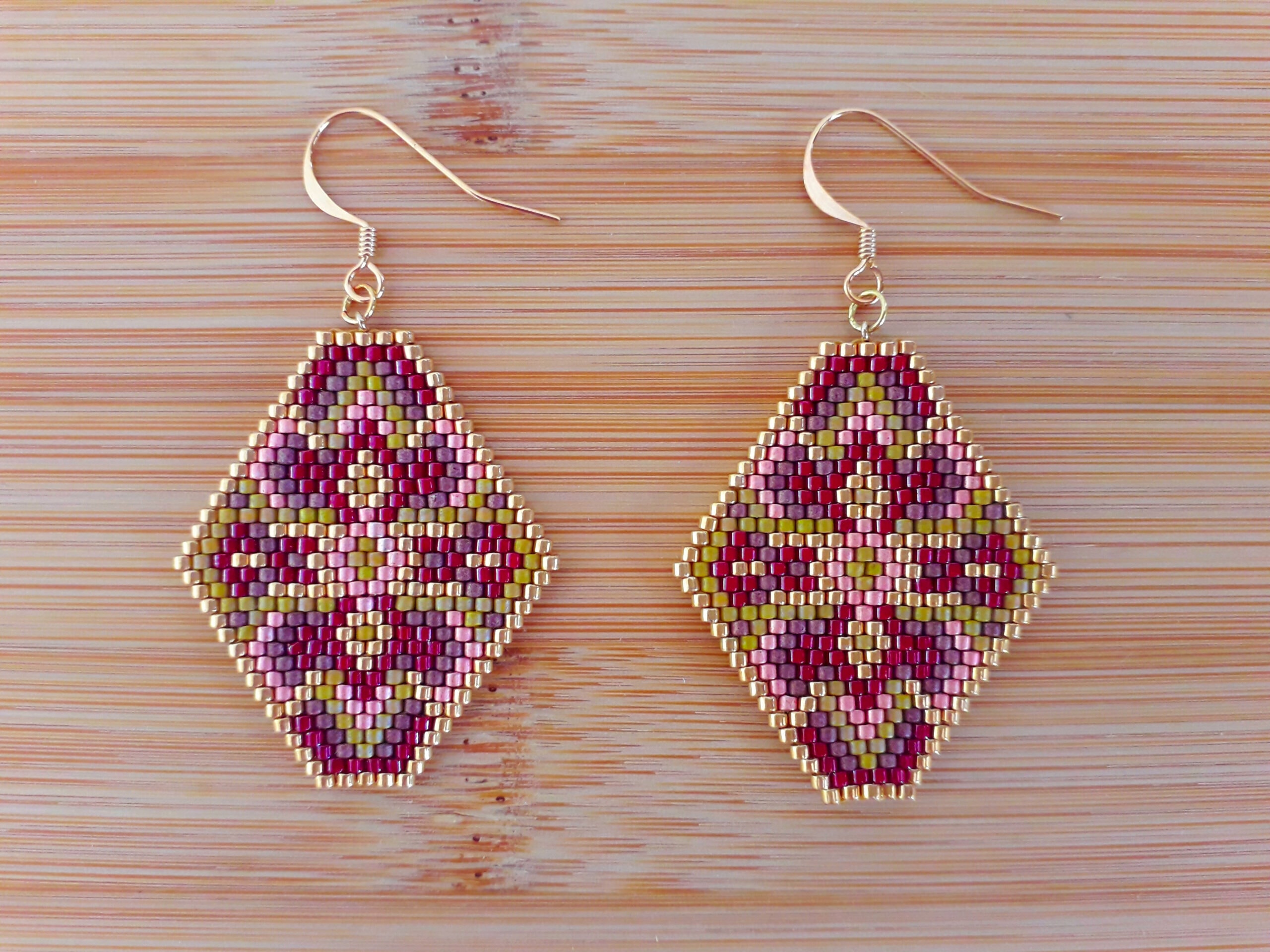 Boucles d'oreilles hespéride jade et or